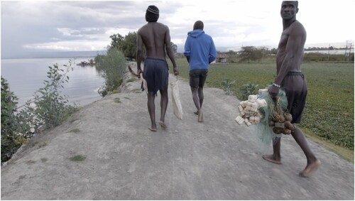 Figure 5. Accessing the lake for fishing from the flower farm dykes (© Anna Lisa Ramella).