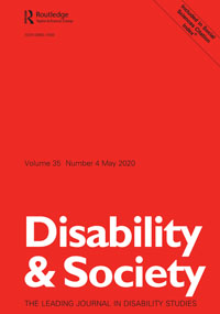 Cover image for Disability & Society, Volume 35, Issue 4, 2020