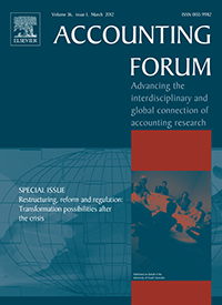 Cover image for Accounting Forum, Volume 36, Issue 1, 2012