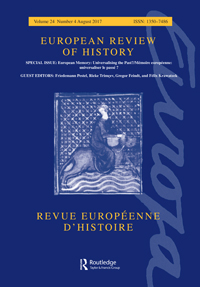 Cover image for European Review of History: Revue européenne d'histoire, Volume 24, Issue 4, 2017