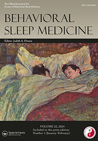 Cover image for Behavioral Sleep Medicine, Volume 22, Issue 1, 2024