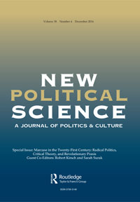 Cover image for New Political Science, Volume 38, Issue 4, 2016
