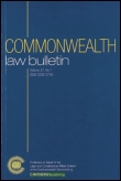 Cover image for Commonwealth Law Bulletin, Volume 33, Issue 3, 2007