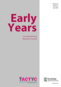 Cover image for Early Years, Volume 39, Issue 2, 2019