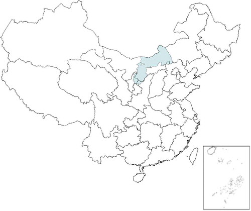 Figure 2. Location of study area: the epidemic foci of the Mongolian gerbil.
