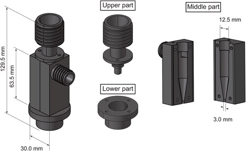 Figure 1. Simplified diagram of the openable cyclone.