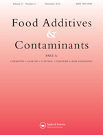 Cover image for Food Additives & Contaminants: Part A, Volume 31, Issue 11, 2014