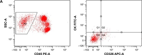 Figure 3 Flow cytometry images of a 53-year-old patient in group II.