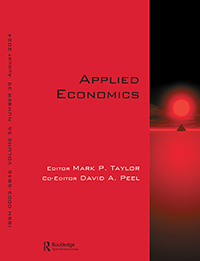 Cover image for Applied Economics, Volume 56, Issue 39, 2024