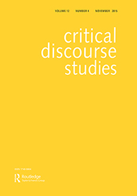 Cover image for Critical Discourse Studies, Volume 12, Issue 4, 2015