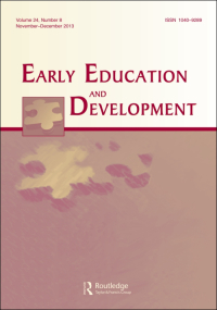 Cover image for Early Education and Development, Volume 33, Issue 6, 2022