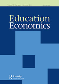 Cover image for Education Economics, Volume 27, Issue 6, 2019