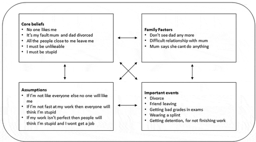 Figure 5. Example of maintenance formulation incorporating key information.