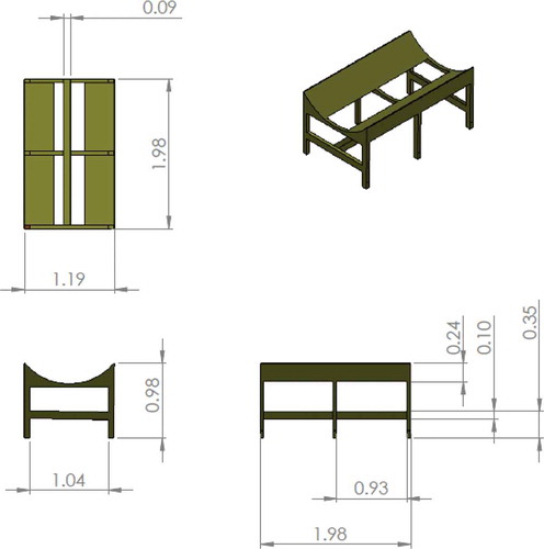 Figure 18. The detailed support drawing of the reheating unit.