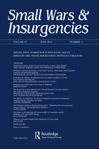 Cover image for Small Wars & Insurgencies, Volume 27, Issue 3, 2016