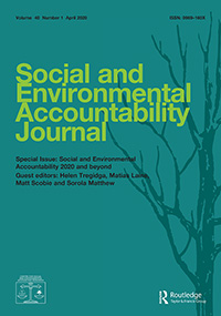 Cover image for Social and Environmental Accountability Journal, Volume 40, Issue 1, 2020