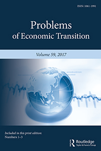 Cover image for Problems of Economic Transition, Volume 59, Issue 1-3, 2017