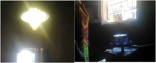 Plate 3. Biogas energy for lighting with biogas lamp (Left) for cooking with biogas stove (Right), in south Ethiopia.