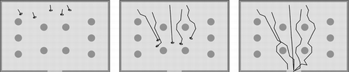 FIGURE 1 Scenario and behavior example—five agents.