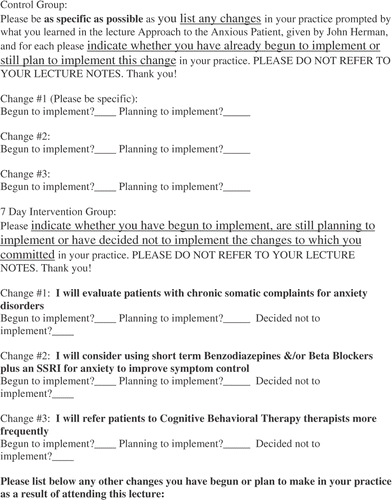 Figure 1. The 7- and 30-day post-lecture email reminders.