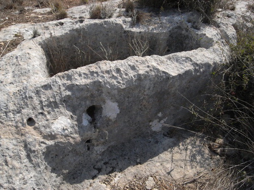 Figure 6. Traces of ancient tufa quarry.