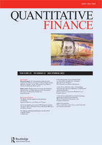 Cover image for Quantitative Finance, Volume 22, Issue 12, 2022