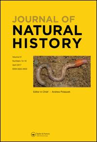 Cover image for Journal of Natural History, Volume 51, Issue 13-14, 2017