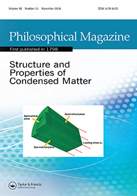 Cover image for Philosophical Magazine, Volume 98, Issue 31, 2018