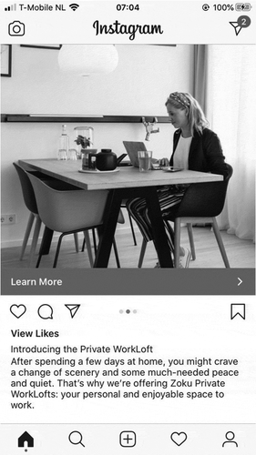 Figure 6. Zoku Instagram advertisement, Mobile Screenshot submitted March 30, 2020