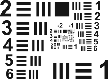 Figure 1 USAF 1951 optical calibration target.