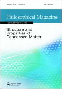 Cover image for Philosophical Magazine, Volume 96, Issue 15, 2016
