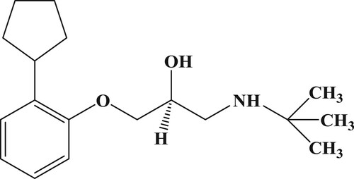 Figure 1. Chemical structure of penbutolol.