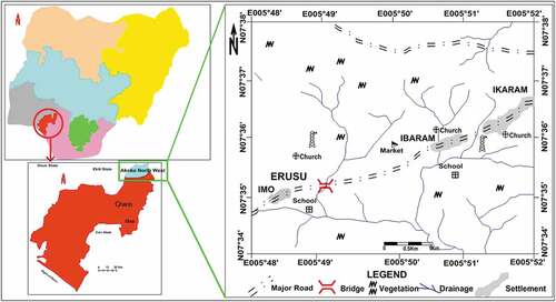 Figure 1. Location map of the study area (insight is map of Nigeria and Ondo State).