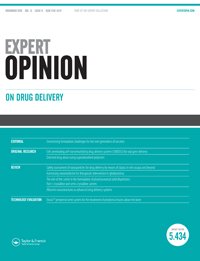 Cover image for Expert Opinion on Drug Delivery, Volume 13, Issue 11, 2016