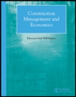 Cover image for Construction Management and Economics, Volume 10, Issue 5, 1992