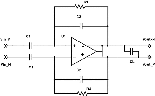 Figure 7. Block diagram of bulk-driven folded cascode amplifier (Sarin Vijay & Moni, Citation2018)