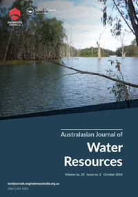 Cover image for Australasian Journal of Water Resources, Volume 20, Issue 2, 2016