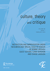 Cover image for Culture, Theory and Critique, Volume 60, Issue 1, 2019