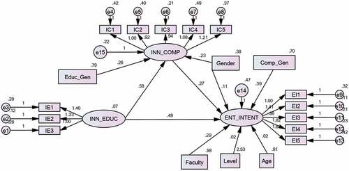 Figure 2. Diagrammatic presentation of SEM.