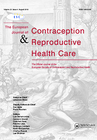 Cover image for The European Journal of Contraception & Reproductive Health Care, Volume 23, Issue 4, 2018