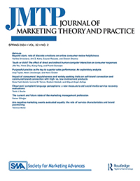 Cover image for Journal of Marketing Theory and Practice, Volume 32, Issue 2, 2024
