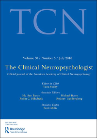 Cover image for The Clinical Neuropsychologist, Volume 25, Issue 6, 2011