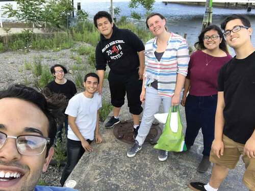 Figure 3. GreenRoots’ ECO youth group with Wylie and Beloit College and NSF Research Experience student David Ortiz during a summer workshop (img: David Ortiz).