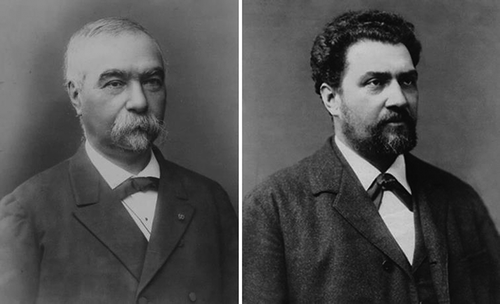 Figure 1. Aimé Laussedat (1819–1907, left) and Albrecht Meydenbauer (1834–1921, right), inventors of similar methods for surveying based on photographic images they called métrophotographie in French and Photogrammetrie in German, respectively