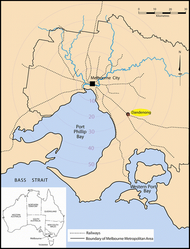 Figure 1 Location of Dandenong.
