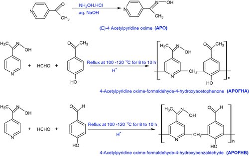 Scheme 1 Synthesis of monomer APO, terpolymer (APOFHA and APOFHB).