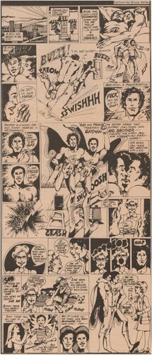 Figure 5. Fag Rag/Gay Sunshine, summer 1974. The original comic – Courtesy of IHLIA (Amsterdam). Reproduced with permission of Michael Bronski.