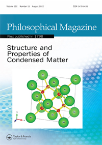 Cover image for Philosophical Magazine, Volume 102, Issue 15, 2022