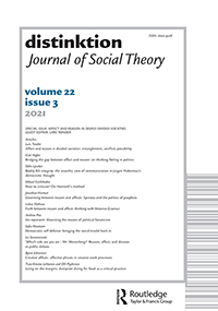 Cover image for Distinktion: Journal of Social Theory, Volume 22, Issue 3, 2021