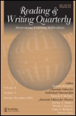 Cover image for Reading & Writing Quarterly, Volume 15, Issue 4, 1999